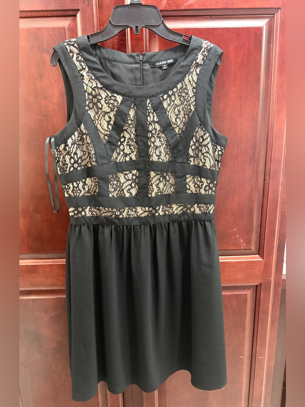 Gianni Bini Black Lace Fit & Flare Dress | Women’s Size 8